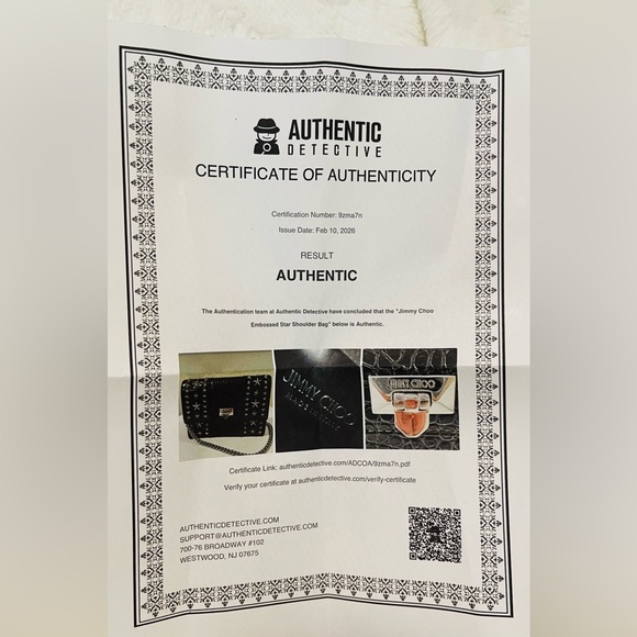 Jimmy Choo Authentic mini Black Star-Studded Leather Chain Bag - Picture 10 of 12